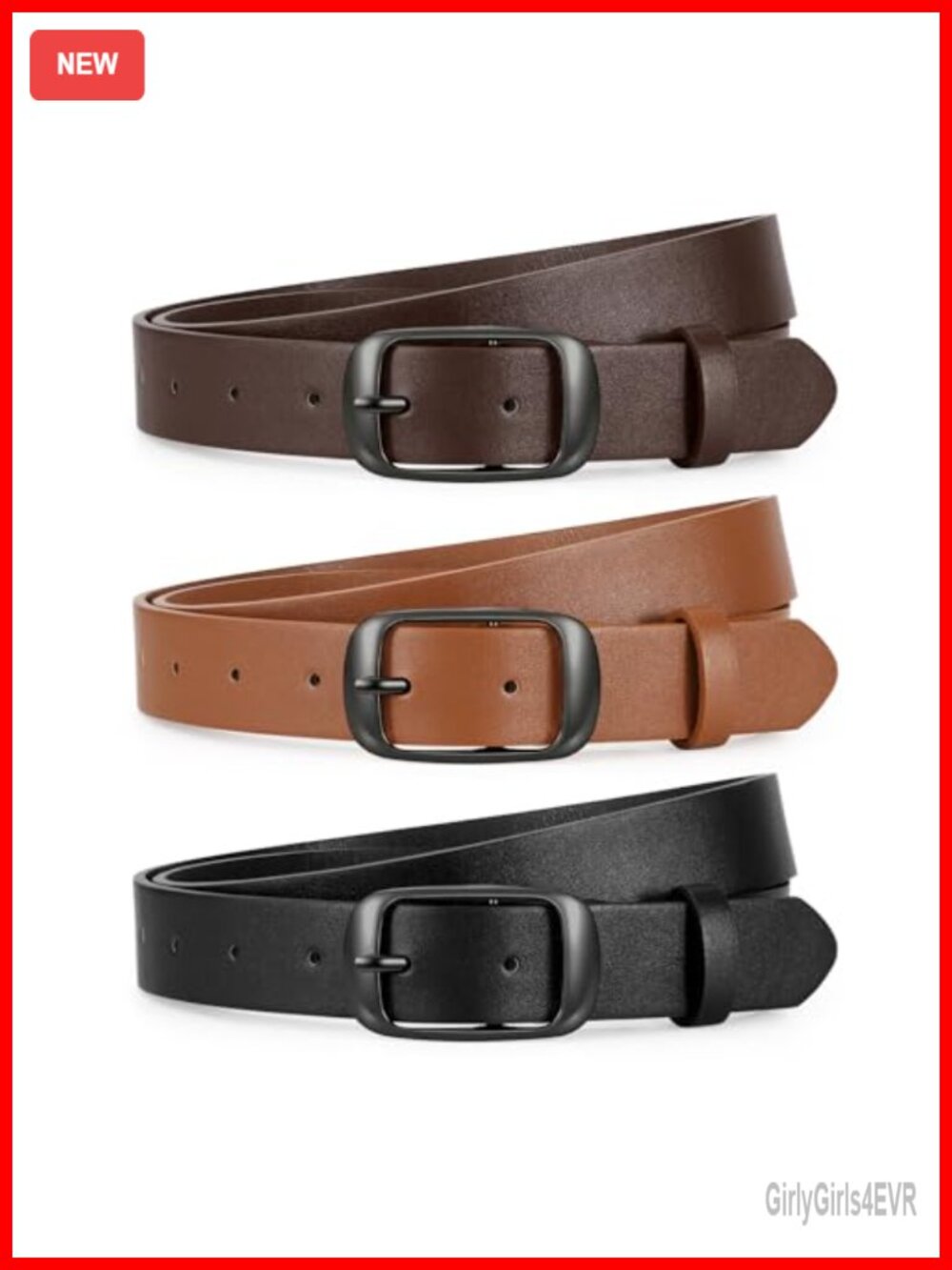 Faux Leather Belts Set Adjustable Waist for Jeans Pants Dresses